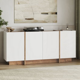 Nordure Consola Blanco y Pino Atlántico